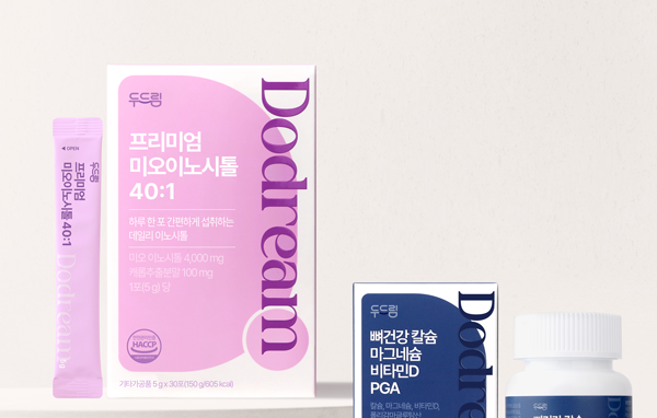 두드림, 프리미엄 이노시톨 & 뼈 건강 칼·마·디 신제품 출시